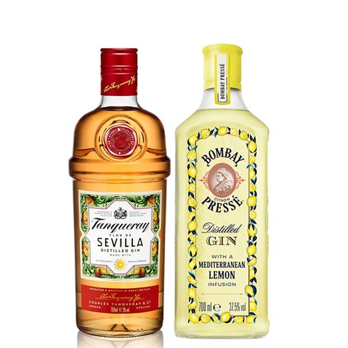 Tanqueray Flor De Sevilla Gin & Bombay Citron Presse Lemon Gin (2x70cl) - Trusted Seller